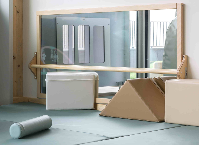 Naaiatelier speelblokken en mat in speelhoek