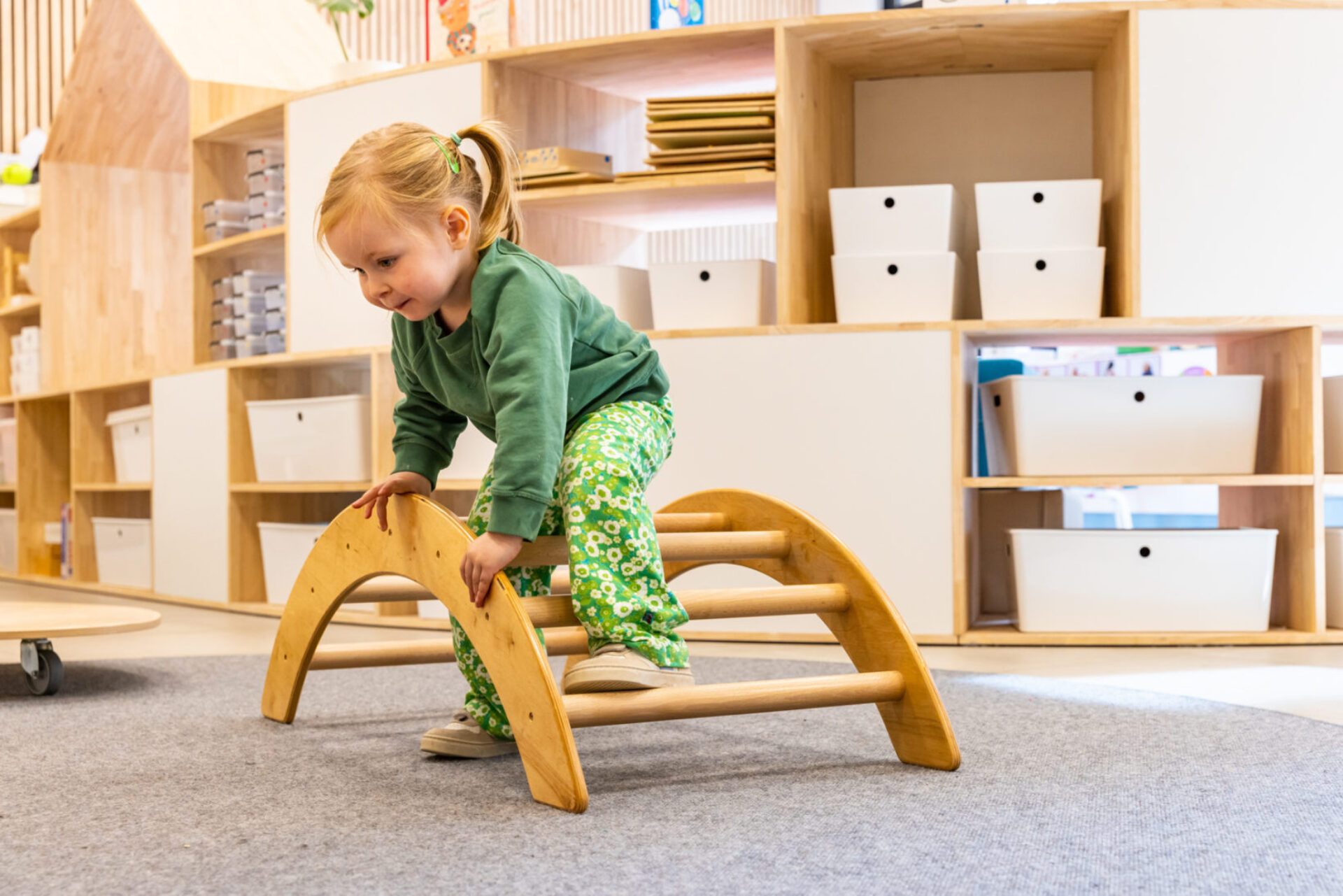 Inrichting kleuterklas klimboog